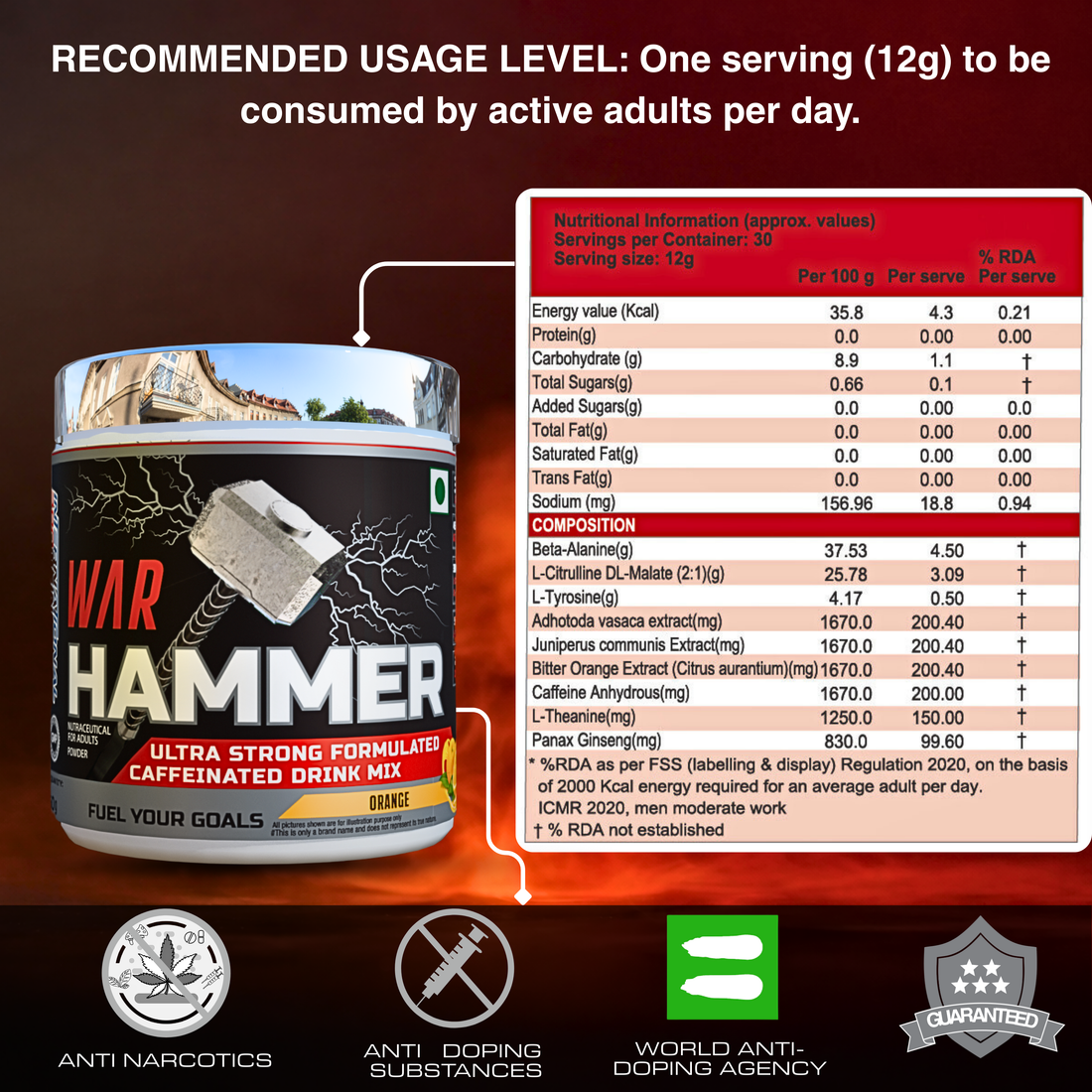 International Protein War Hammer – High Stim Pre-Workout
