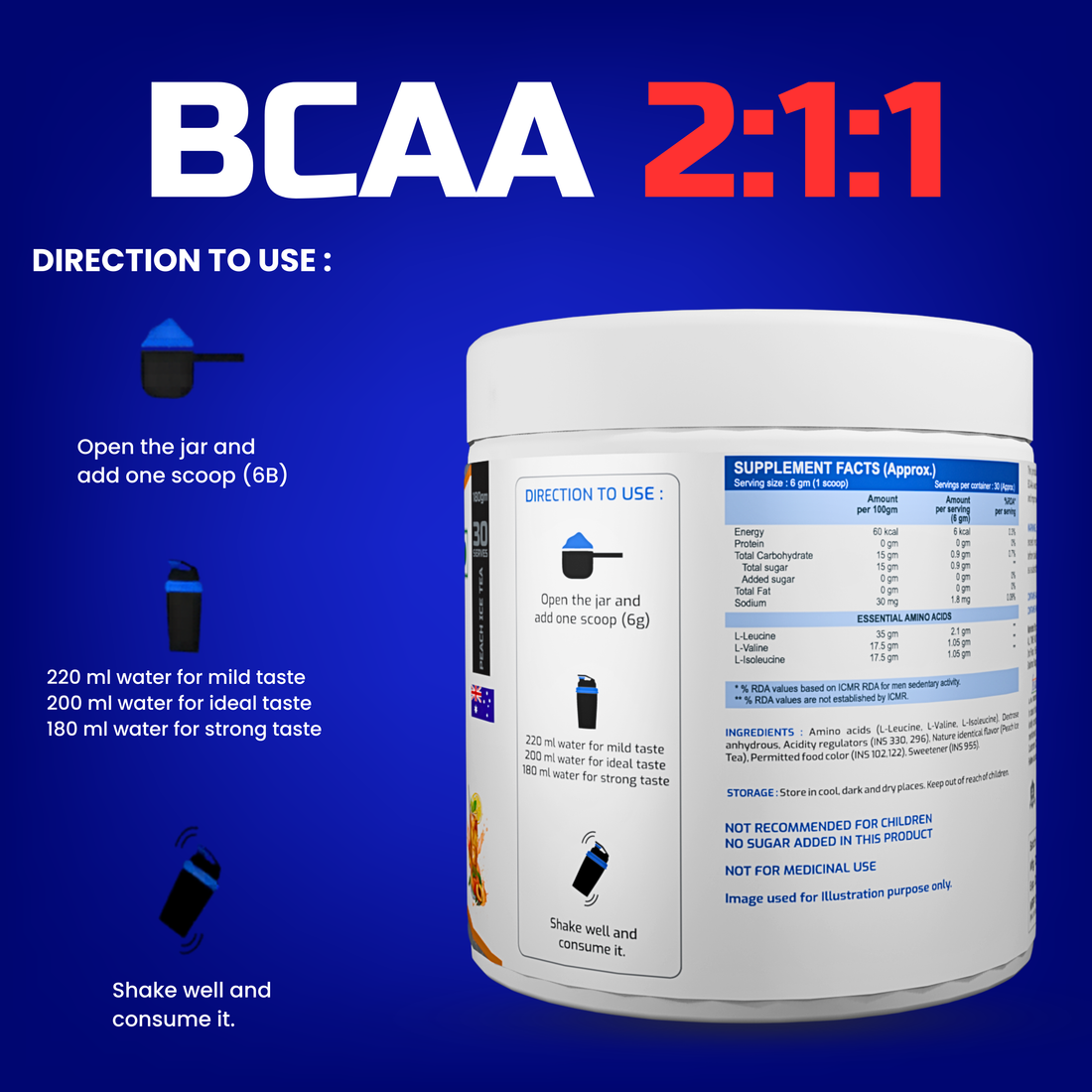 International Protein BCAA 2:1:1 180G